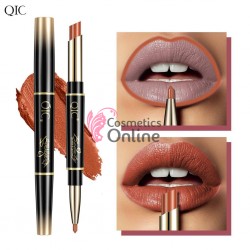 Ruj solid pentru buze si creion pentru contur 2 in1 QIC Beauty Lip Liner Cod 11 Antique Peach